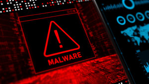 Abstract Warning of a detected malware program